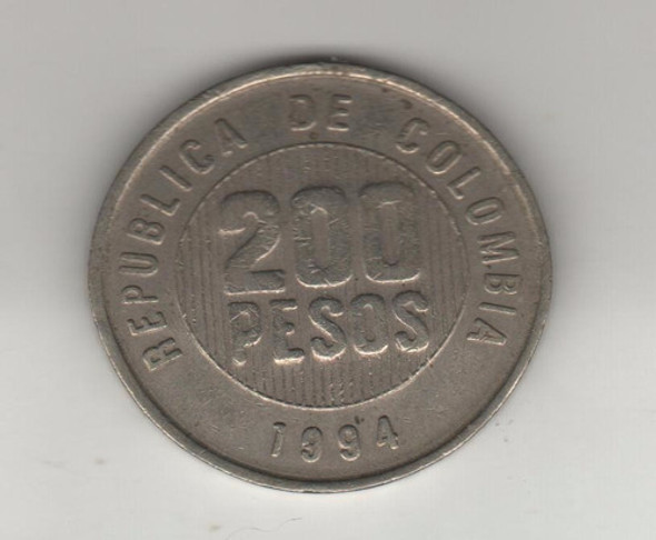 Colombia Moneda De 200 Pesos Año 1994 Km 287 - Vf+ 0