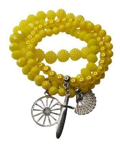 Conjunto De 4 Pulseiras Amarelo 0