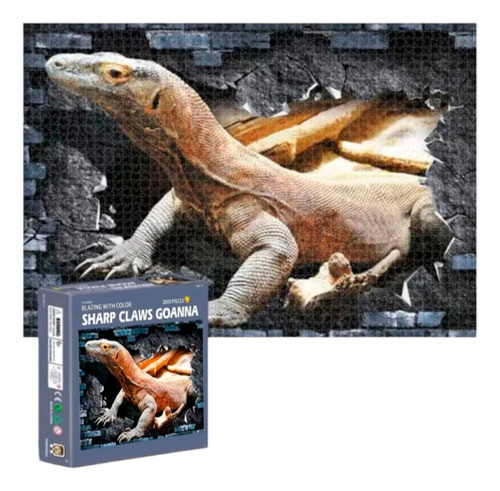 Rompecabezas 2000 Piezas Iguana Lagarto Goanna Puzzle 1