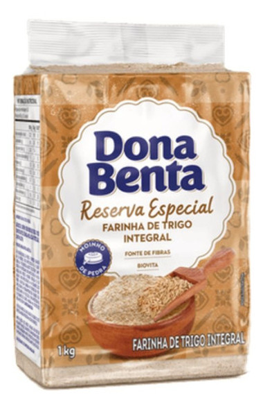 Kit C/3 Farinha De Trigo Integral Dona Benta 1kg 1
