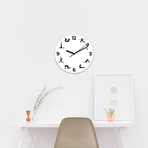 Reloj De Pared Asanas De Yoga Posiciones Flor De Loto 1
