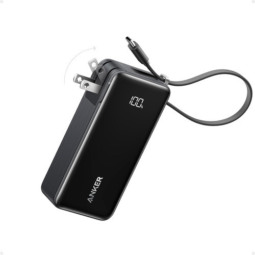 Batería Portátil 10000mah Con Usb-c Y Enchufe Plegable, 30w 0