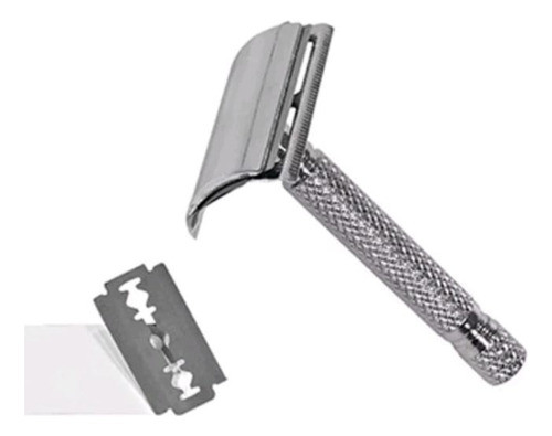 Aparelho De Barbear Metal Antigo + 50 Gilete Reposição 1