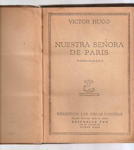 Nuestra Señora De Paris - Victor Hugo - Editorial Tor 0
