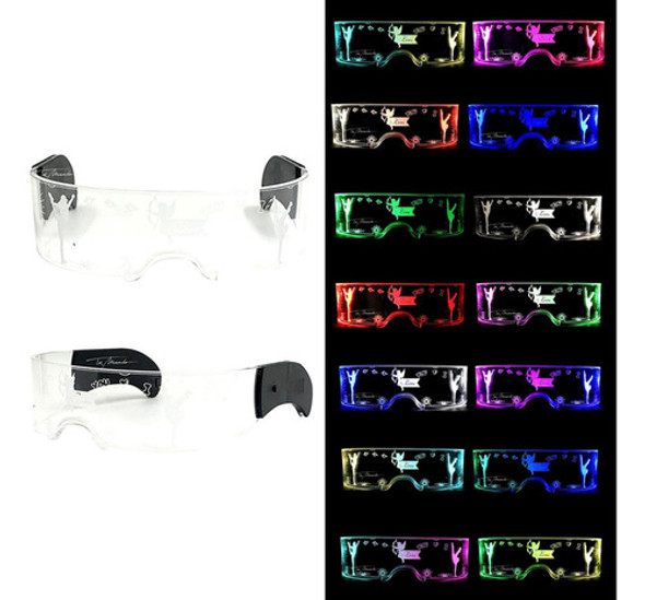 Lentes Led Multicolor Disco - 16 X 5 Cm - Universo Mágico 0