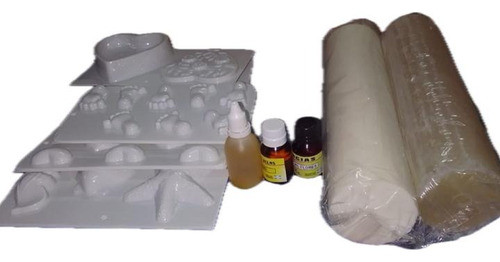 Pack 2 Jabones +5 Moldes Plast. + 2 Esencias + 1 Colorante 0