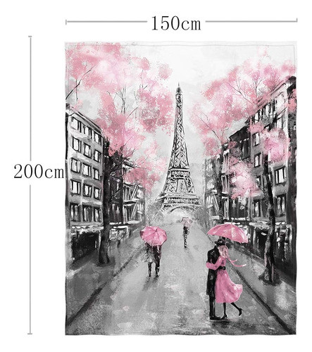 Qh 60 X 80 Pulgadas De Pintura Torre Eiffel Patrón Super Sof 1