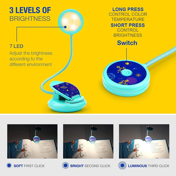 Vekkia Lindo Recargable 7 Led Eye-care Book Light, Clip En L 1 Vekkia Lindo Recargable 7 Led Eye-care Book Light, Clip En L 1