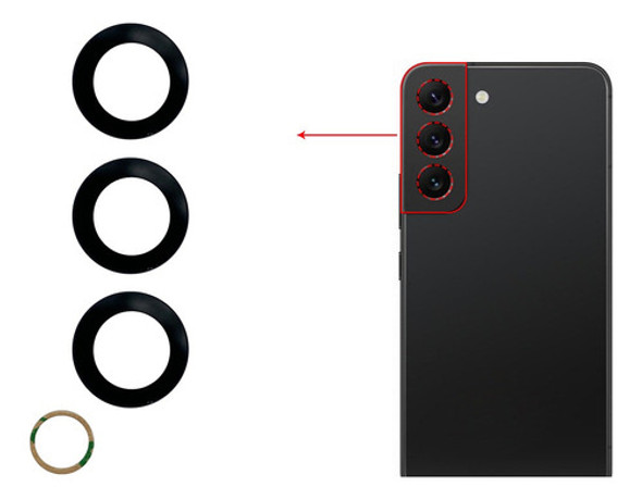 Kit Repuesto Vidrio Lentes De Camaras Para Samsung M23 (5g) 0