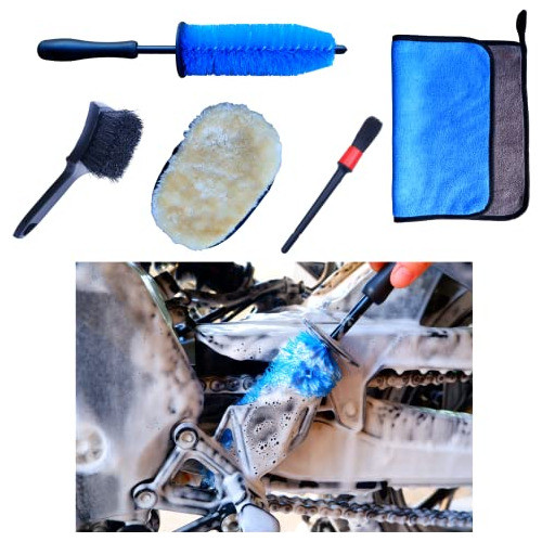 Kit Cepillos Limpieza Motocicletas Paquete 5 Cepillos 0