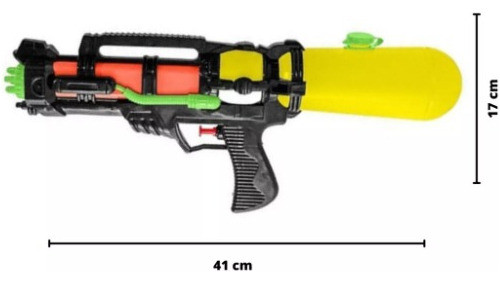 Arma De Água 41cm Em Plástico Verão Praia Infantil Revolver 1
