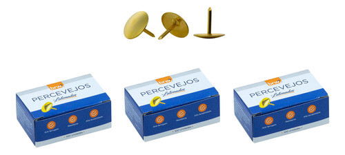 Percevejo Latonado Dourado Tachinhas P/quadro 300 Unidades 0