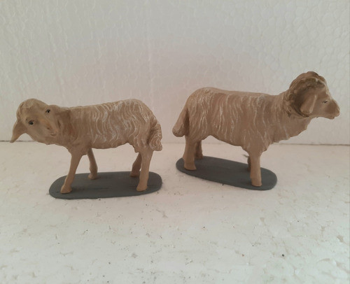 B. Antigo- Casal De Carneiros Ou Ovelhas Fig. De Presépio C2 0