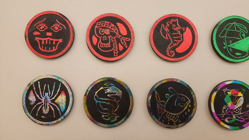 Lote 21 Tazos Zipper Diferentes Colores Plásticos Gruesos 1
