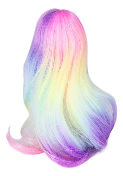 Peruca De Boneca Colorida Arco-íris Ball Joint Gradient Colo 0
