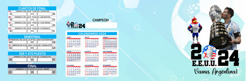 200 Fixture Copa America 2024  Con Tu Logo Papel Obra 1