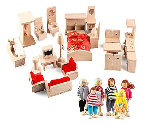 Gemileo 5 Set Accesorios Para Muebles De Casa De Muñecas Bañ 0