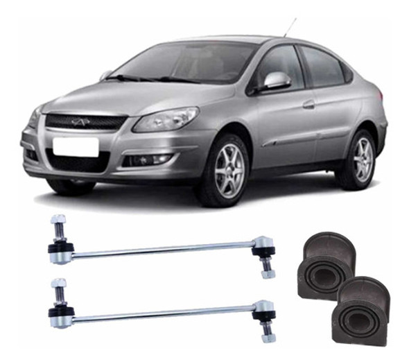 Kit Bieleta Bucha Estabilizadora Chery Cielo 2009 2010 2011 0