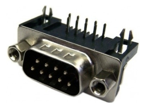 10 Peças - Conector Db9 Macho 90 Graus Solda Placa Promoção 0