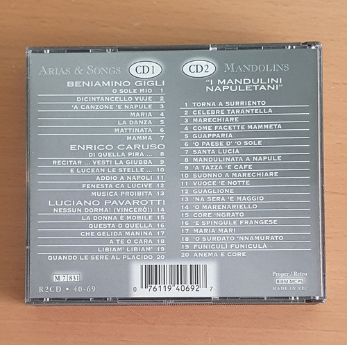O Sole Mio, Italian Arias, Songs & Mandolins - 2 Cd Eec Nm 1