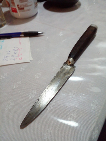 Cuchillo Acero Forjado Antiguo 26 Cm Hoja De 13cm 0