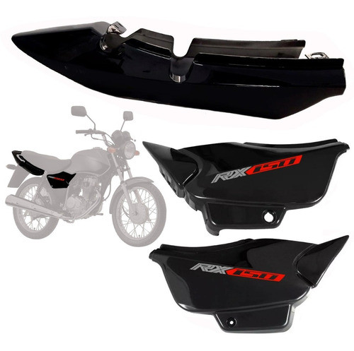 Kit Colin Carenado Trasero + Cachas Moto Zanella Rx 150 0