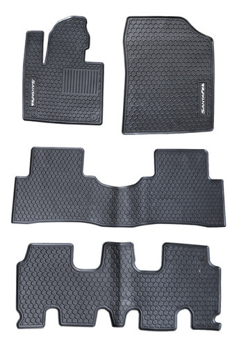 Alfombras Spaco Enteriza Látex Hyundai Santa Fe 2021+ Negro 0