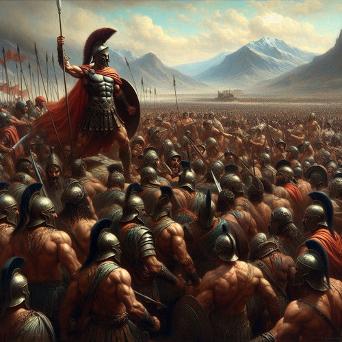 Obra De Arte Digital Legión Espartana V4 50x50cm Pieza Única 0