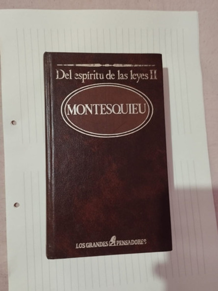 Del Espíritu De Las Leyes Ii De Montesquieu 0