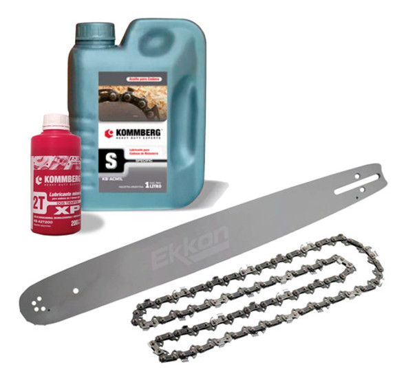 Combo Espada Cadena Motosierra 20  Aceite Cadena 1l Aceite2t 0