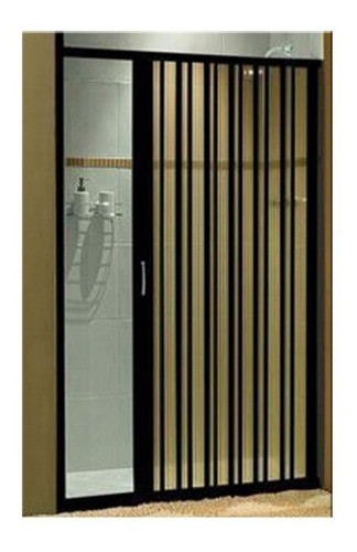 Mampara Baño Plegable Pvc Negra 100 X 1.85 1