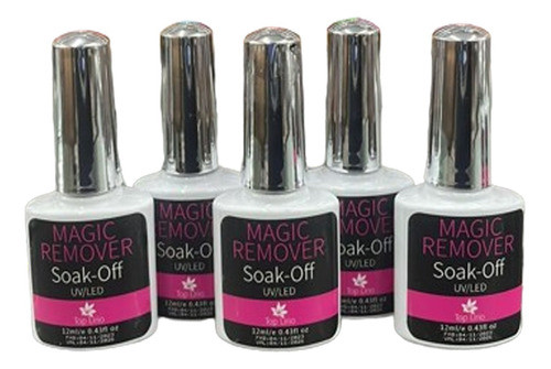 Magic Remover Esmalte Unhas De Gel Soak Off Lirió  Kit 05 Un 0