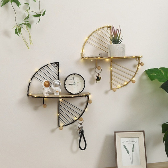 Estante De Pared Hierro Forjado Y Madera Llavero Nordico 0