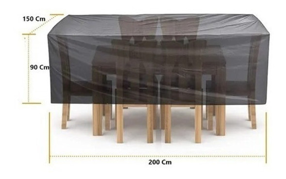 Funda Cobertor P/mesas Y Sillas Exterior 200x150x90cm Imperm 1