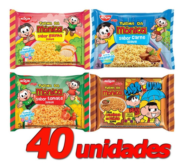 Nissin Miojo Turma Da Monica 40 Unidades Galinha Suave 1