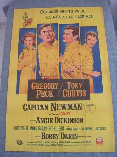 Afiche De Cine Capitan Newman 1963 Gregory Peck Tony Curtis 0