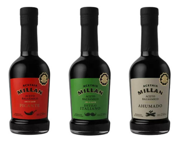 Combo Aceto Millan X3: Picante, Estilo Italiano Y Ahumado 0