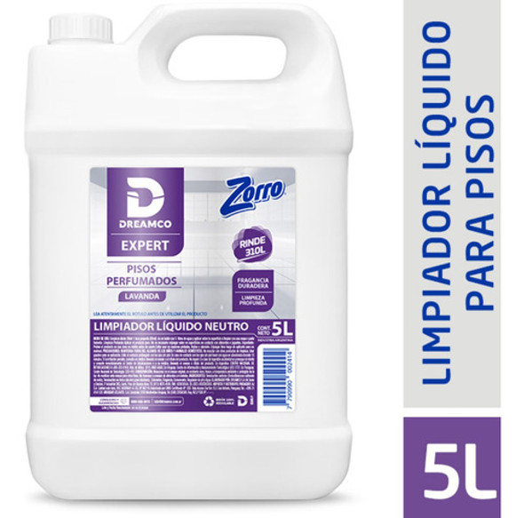 Limpiador Líquido Perfumado Neutro Para Pisos Lavanda 5l 1