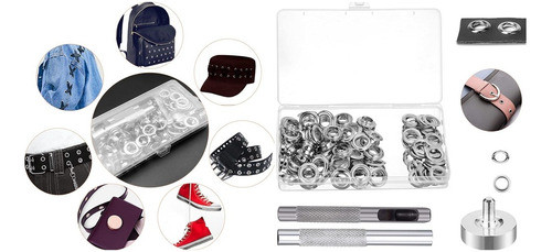 Set Ojales   150 Unidades  Lona Cuero 6-10 Mm C/ Herramienta 0