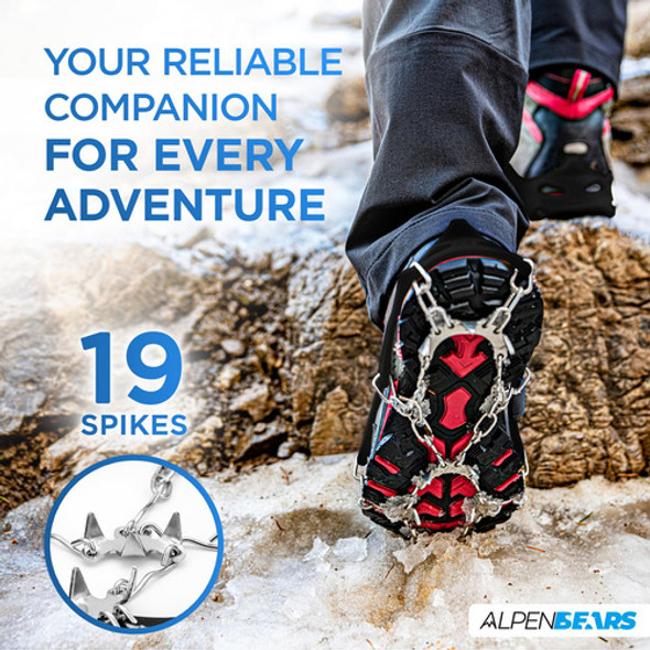 Crampones Premium Para Botas De Nieve De Acero Inoxidable Xl 1 Crampones Premium Para Botas De Nieve De Acero Inoxidable Xl 1