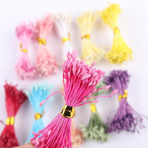 1100 Peças De Miçangas Flor Estames Botões Duplos Para 1