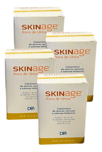 Curativo Skinage Bota De Unna C/ Óxido De Zinco - 4 Unidades 0
