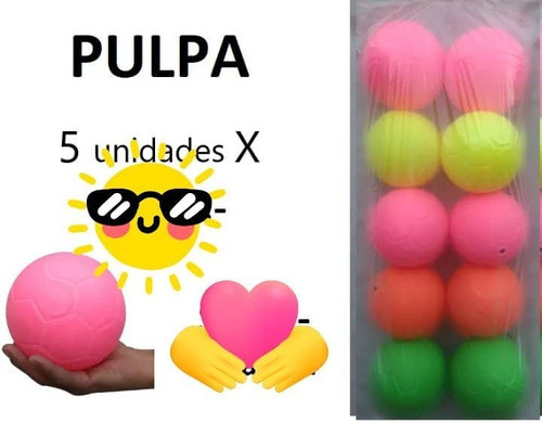 5 Pelotas Pulpo Número 2 Pvc Colegial Didáctico Pack 5 Unid 1
