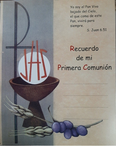 25 Diploma - Recuerdo - Certificado Primara Comunión 19 X 24 1