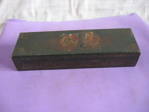 Antigua Caja De Madera  De Bazar Dos Mundos, G. Moussion 0