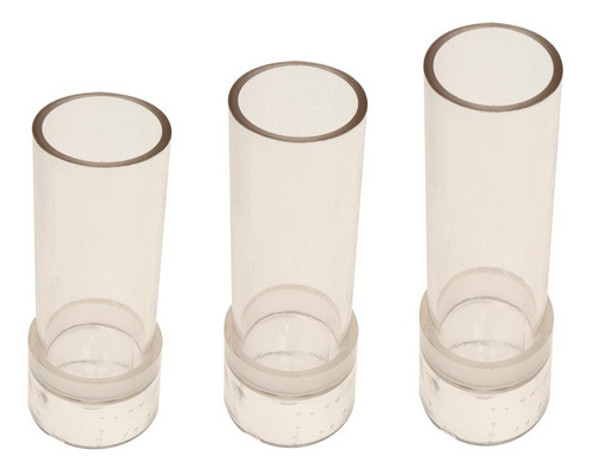 3pcs Spire Cilindro Em Forma De Plástico Transparente De 1