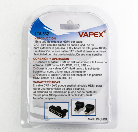 Juego Extensor Alargue Cable Hd 30 Mts X Red Utp Mi Vp Htec 1