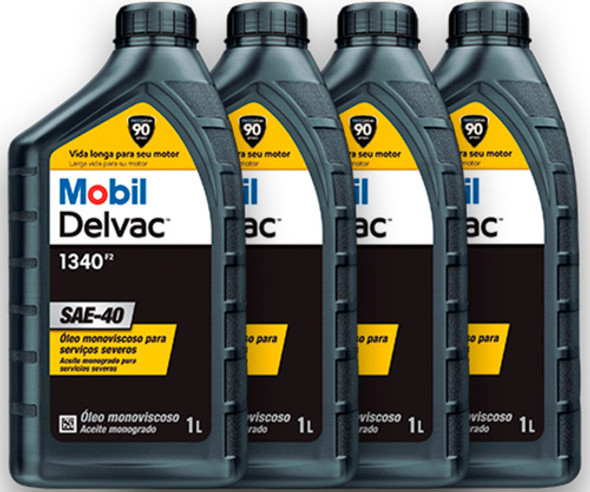 Kit  4 Óleo Transmissão Cambio Mobil Delvac 1340 F2 Sae 40 0