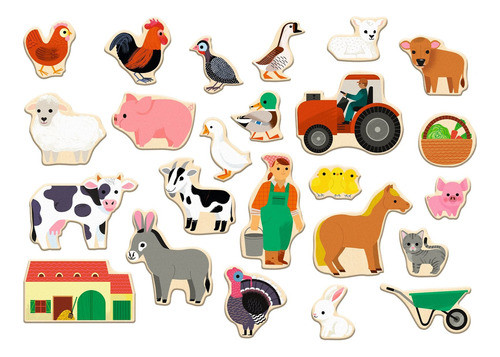 Farmix Juego Magnético Djeco Animales Granja 24 Pzas +2 Años 1