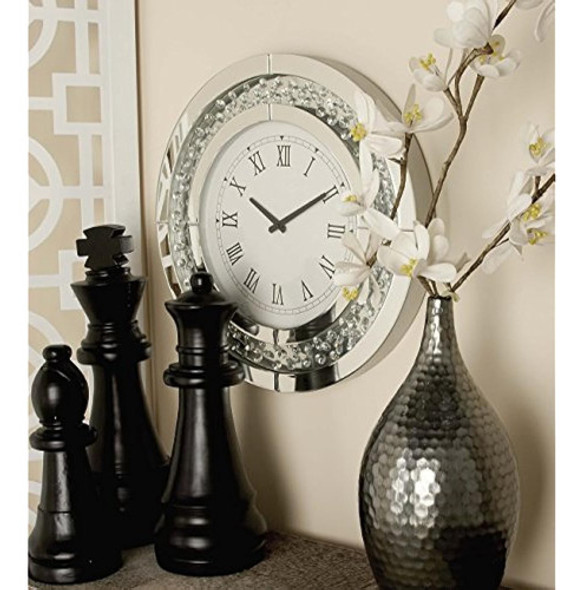 Deco 79 Wood Mirr Wall Clock 20 D-87310, 20 1 Deco 79 Wood Mirr Wall Clock 20 D-87310, 20 1